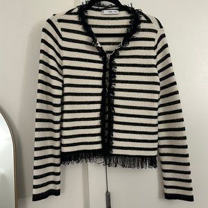 BLACK AND WHITE CARDIGAN